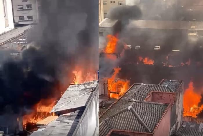 VÍDEO: Incêndio destrói barracos na Cracolândia e deixa 74 desabrigados em SP