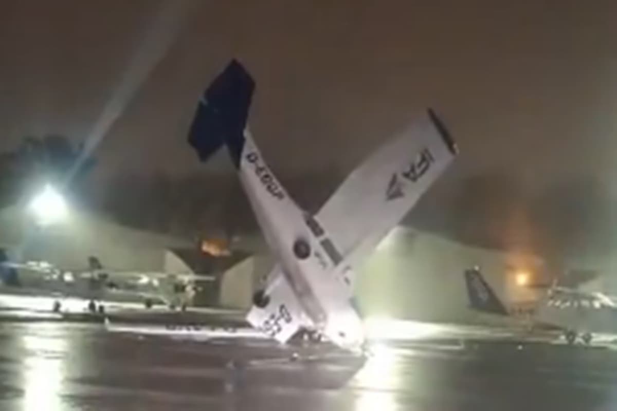 Vídeo: Fortes chuvas com ventos 120 km/h viram 3 aviões e derrubam árvores em Lisboa