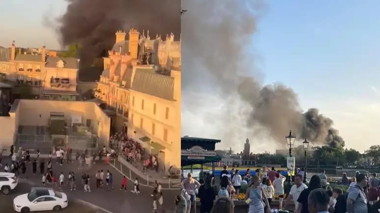 VÍDEO: Incêndio atinge parque da Disney em Orlando; visitantes deixam local às pressas