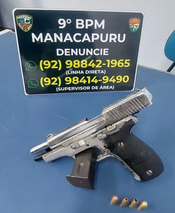 Polícia apreende 2 pistolas em ações em Manaus e Manacapuru