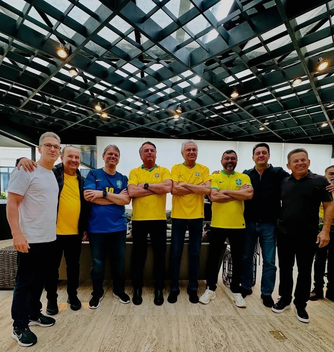 Com presença de Wilson Lima, governador de São Paulo recebe Bolsonaro e governadores antes de ato na Paulista pró-anistia