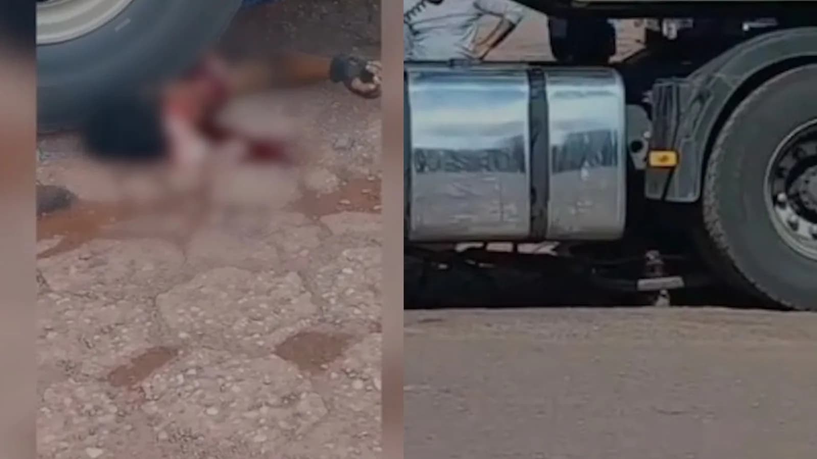 IMAGENS FORTES: Ciclista morre esmagado por carreta no sudeste do Pará