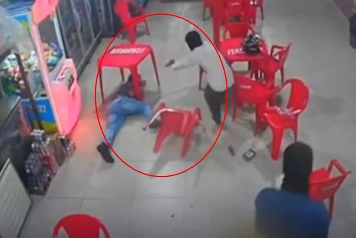 VÍDEOS: Assassinos encapuzados executam a tiros homem em lanchonete, em MG