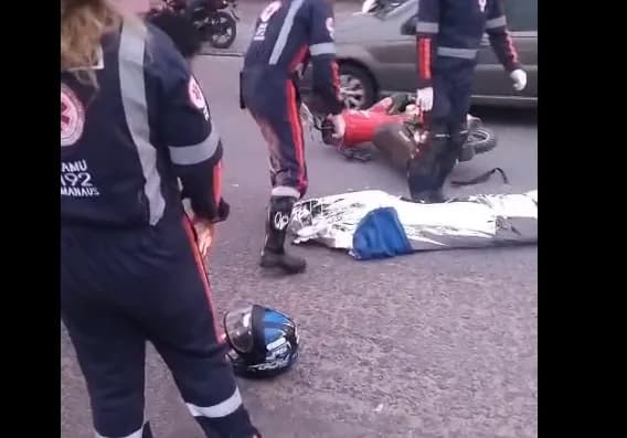 Idoso morre ao cair de moto em Manaus