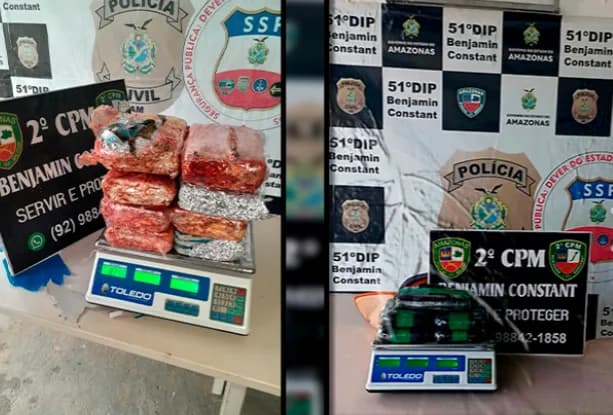 Polícia apreende 13 kg de drogas em Benjamin Constant