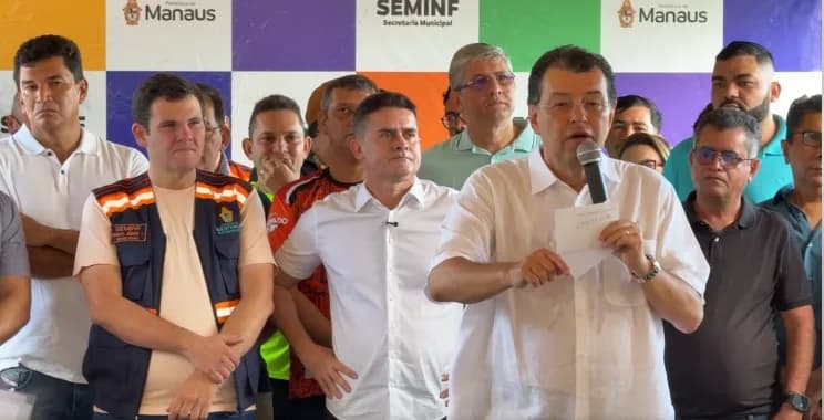 Em palanque com David Almeida, senador Eduardo Braga manda recado: “Unidos seremos fortes”