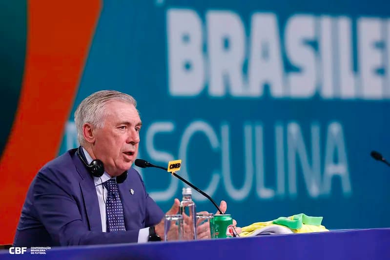 Ancelotti se diz honrado por comandar o Brasil e quer vencer a Copa