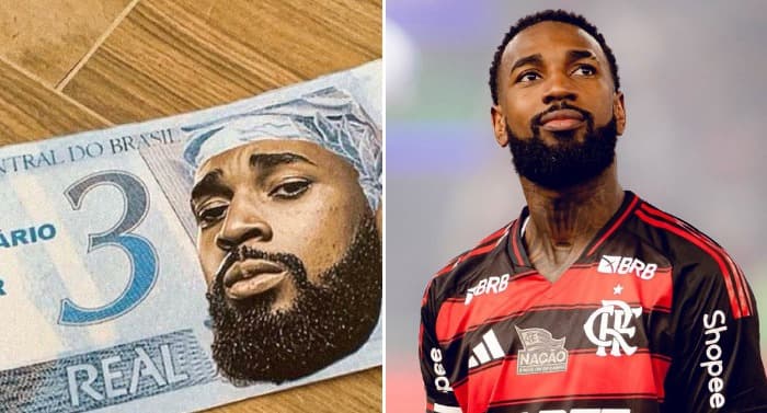Com notas falsas de R$ 3, torcedores do Flamengo chamam Gerson de “traidor” após jogador aceitar proposta do Zenit