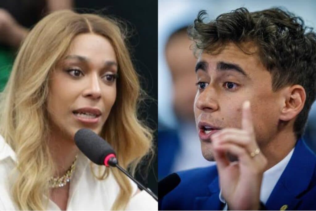 Erika Hilton protocola notícia-crime e aponta uso de celular de Nikolas Ferreira com Bolsonaro