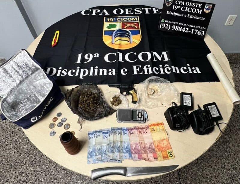 PM detém 4 homens por tráfico de drogas na zona Oeste de Manaus