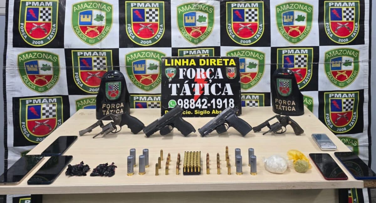 Polícia frustra ataque de facção e prende 6 criminosos em Manaus