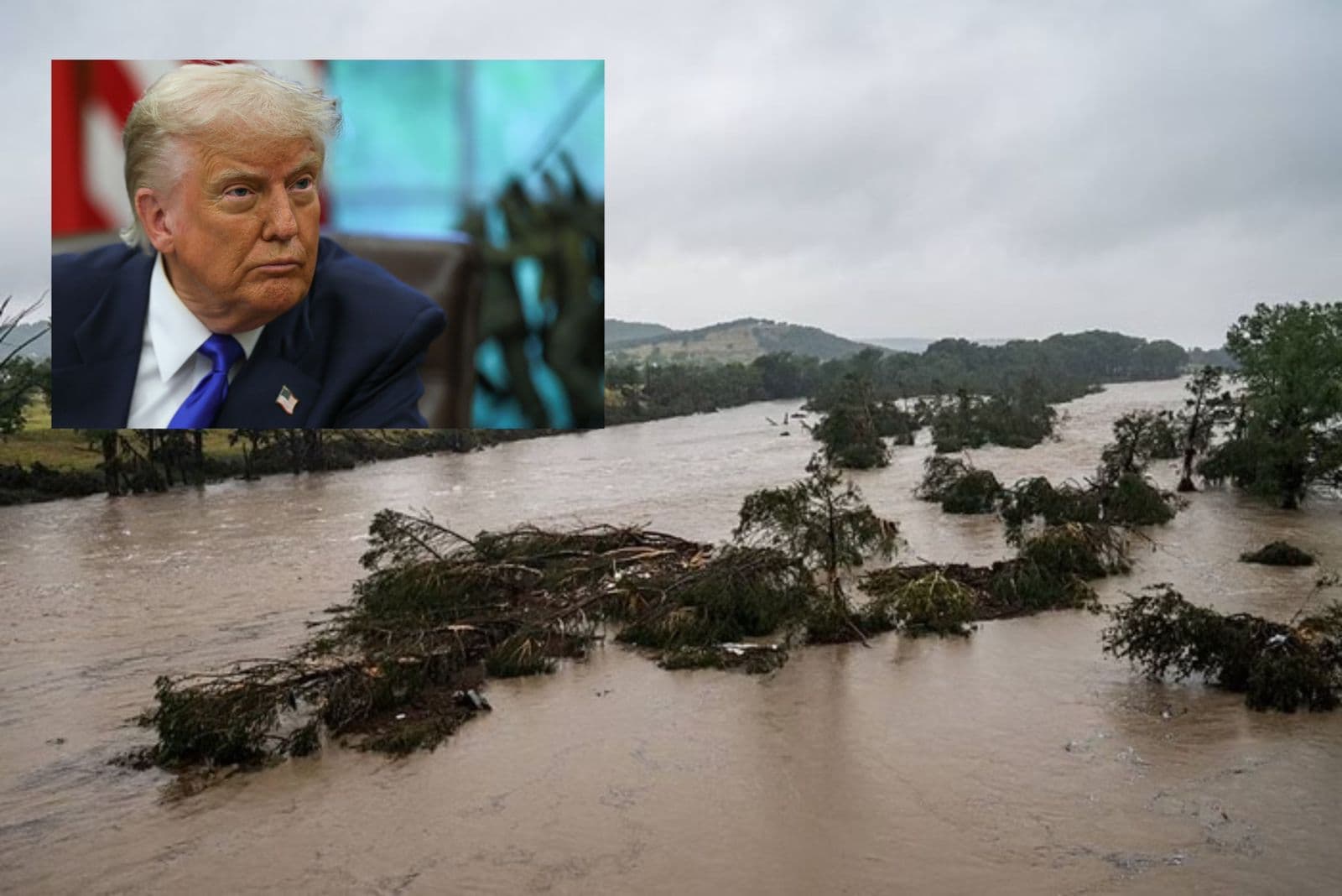 “Melania e eu estamos rezando”, diz Donald Trump sobre enchente que deixou dezenas mortos no Texas