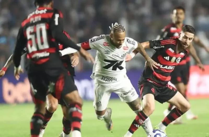 Neymar brilha na Vila, e Santos vence o Flamengo