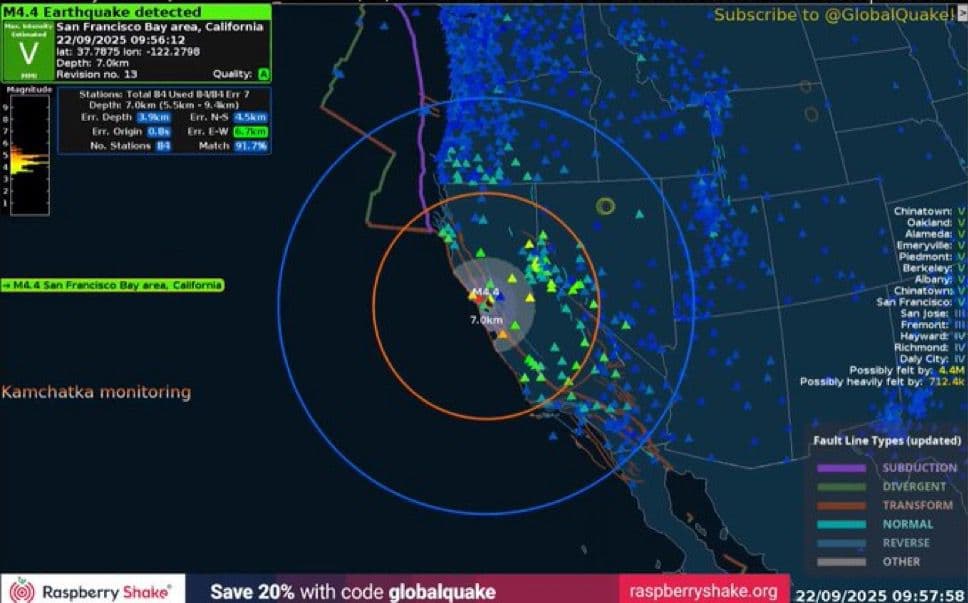 Terremoto atinge cidade dos Estados Unidos