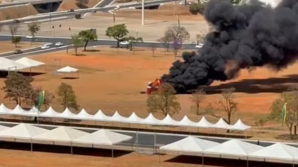 PM prende suspeito de incendiar banheiros químicos perto do STF durante julgamento de Bolsonaro