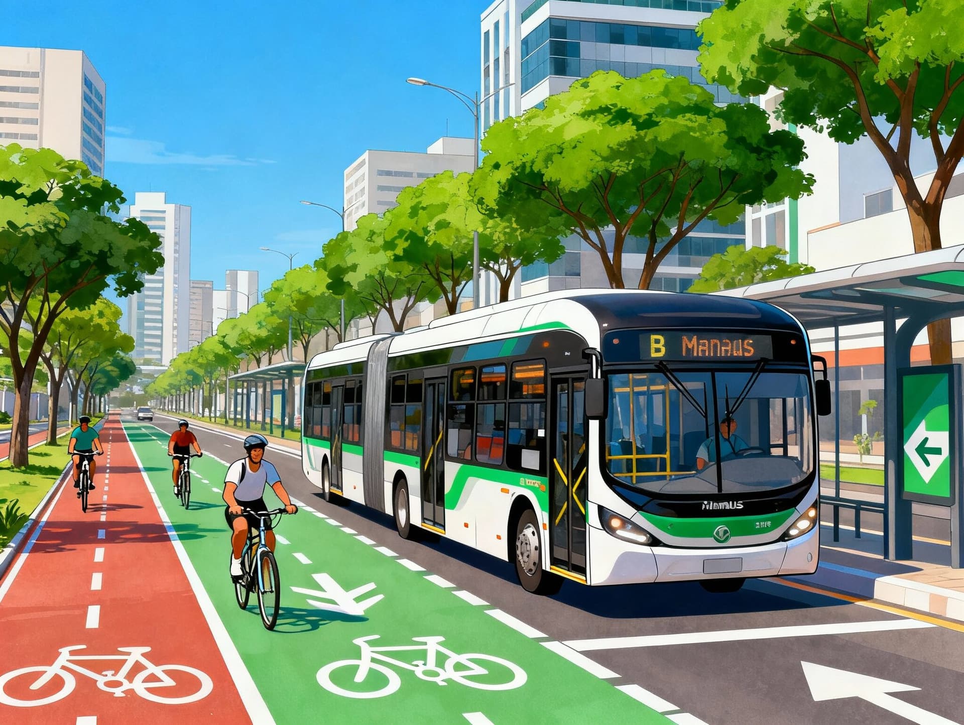 Transporte limpo e inteligente: Manaus contará com implantação de BRTs até 2054