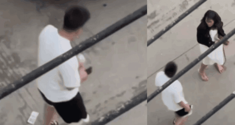 Vídeo mostra homem agredindo mulher em via pública; caso teria ocorrido na China