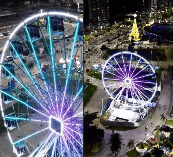Roda-gigante da Ponta Negra é inaugurada com ingressos de R$ 40 (inteira) e R$ 20 (meia)