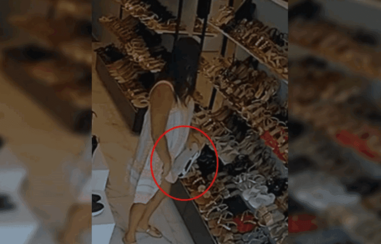 Mulher furta sapato no DF e esconde na calcinha; veja vídeo
