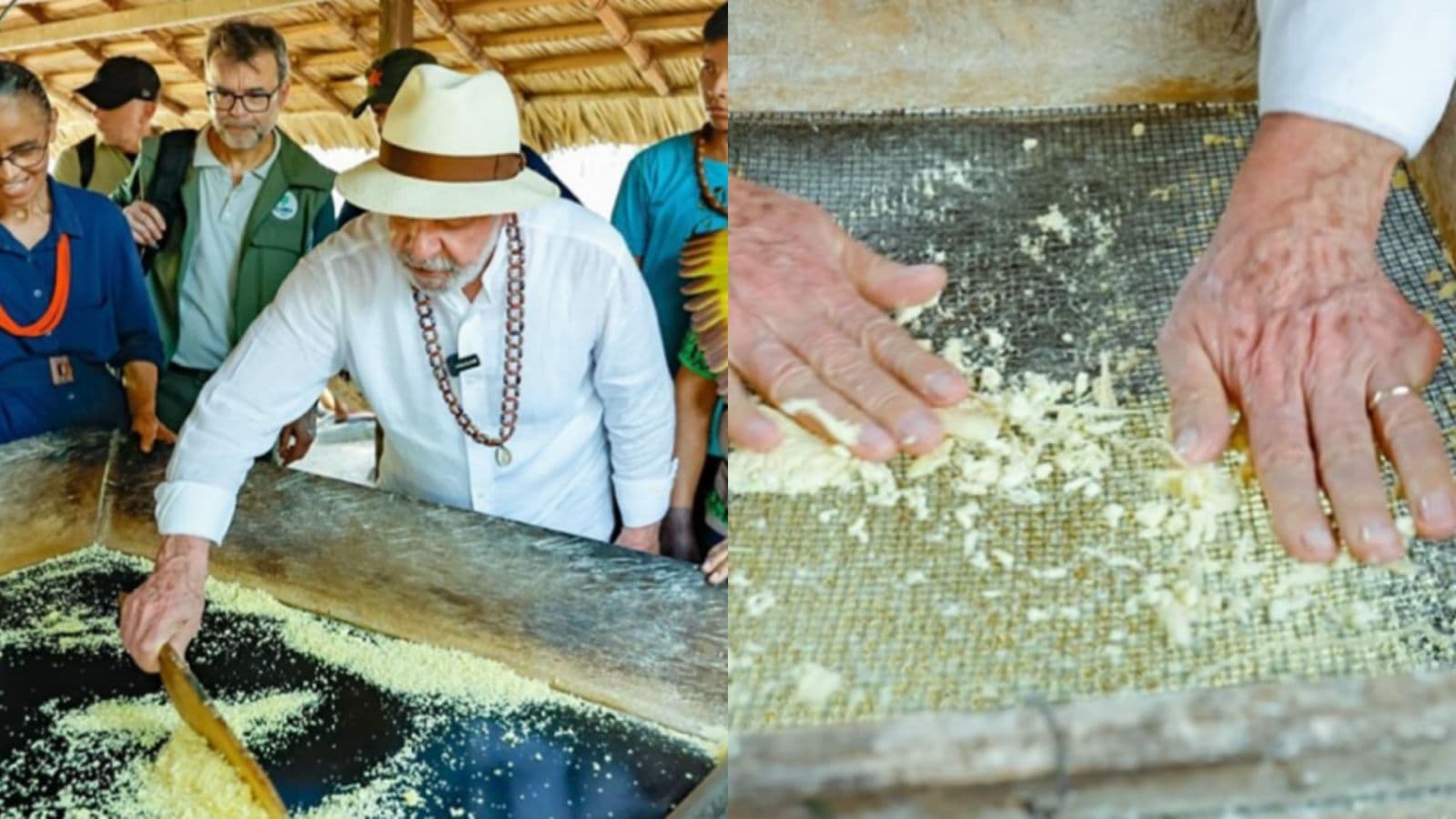 “Eu ajudei a fazer farinha”, diz Lula ao visitar comunidade ribeirinha em Santarém