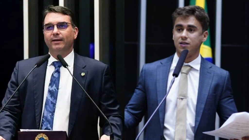 Após chamarem o PT de “Partido dos Traficantes”, Nikolas Ferreira e Flávio Bolsonaro são processados