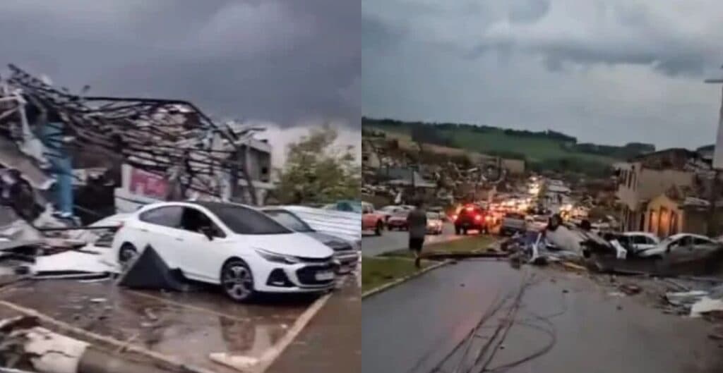 Tornado causa destruição e deixa 5 mortos e mais de 130 feridos no Paraná