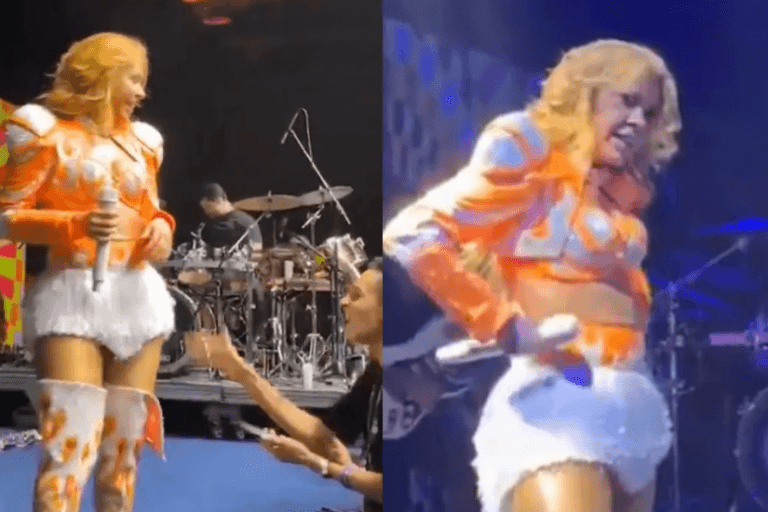 Joelma dá ‘bronca’ em fã que tocou em seu bumbum durante show