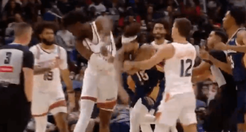 Briga entre jogadores interrompe partida da NBA entre Pelicans e Suns