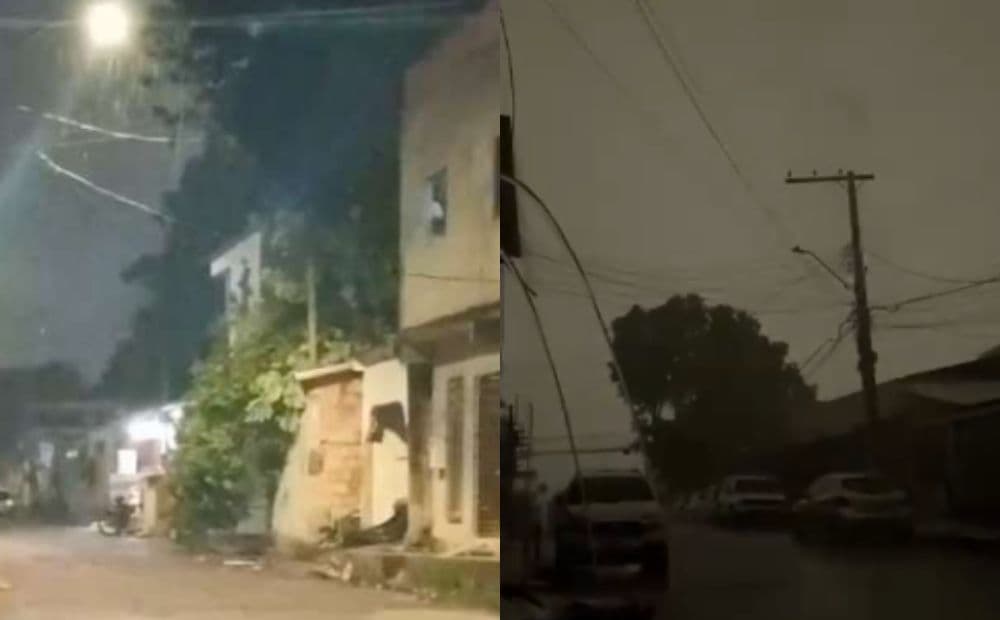 VÍDEO: Árvores caem sobre casas durante forte temporal em Manaus