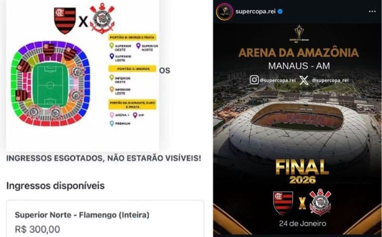 Golpistas divulgam fake news e anunciam falsa venda de ingressos para Supercopa Rei em Manaus