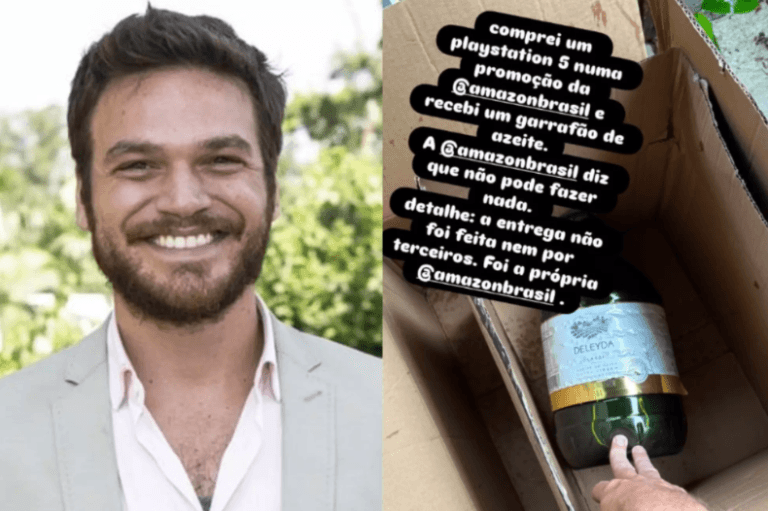 Em vez de PlayStation 5, Emilio Dantas recebe garrafão de azeite após compra na Amazon