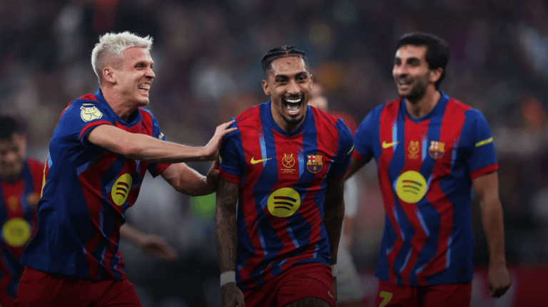Barcelona vence Real Madrid com brilho de Raphinha e conquista a Supercopa da Espanha