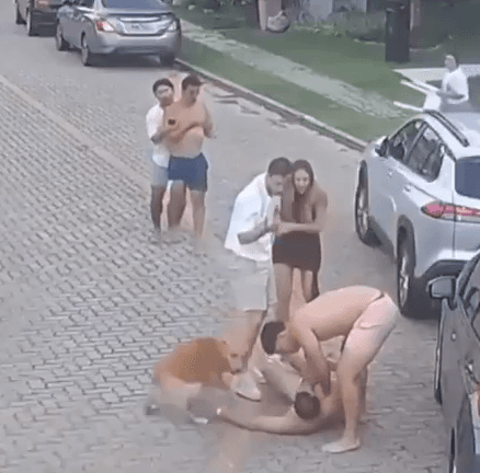 Vídeo mostra confusão entre jogadores do Fortaleza e moradores em condomínio de luxo