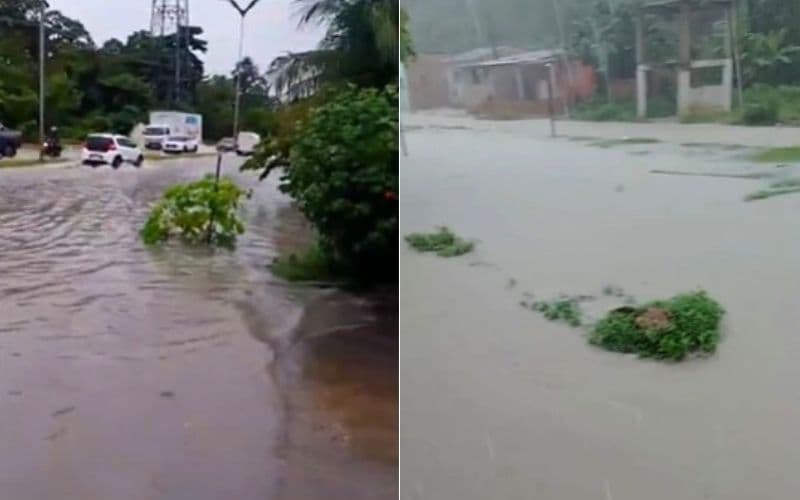 Chuva intensa causa alagamentos e coloca Manaus em alerta severo nesta sexta-feira (6)