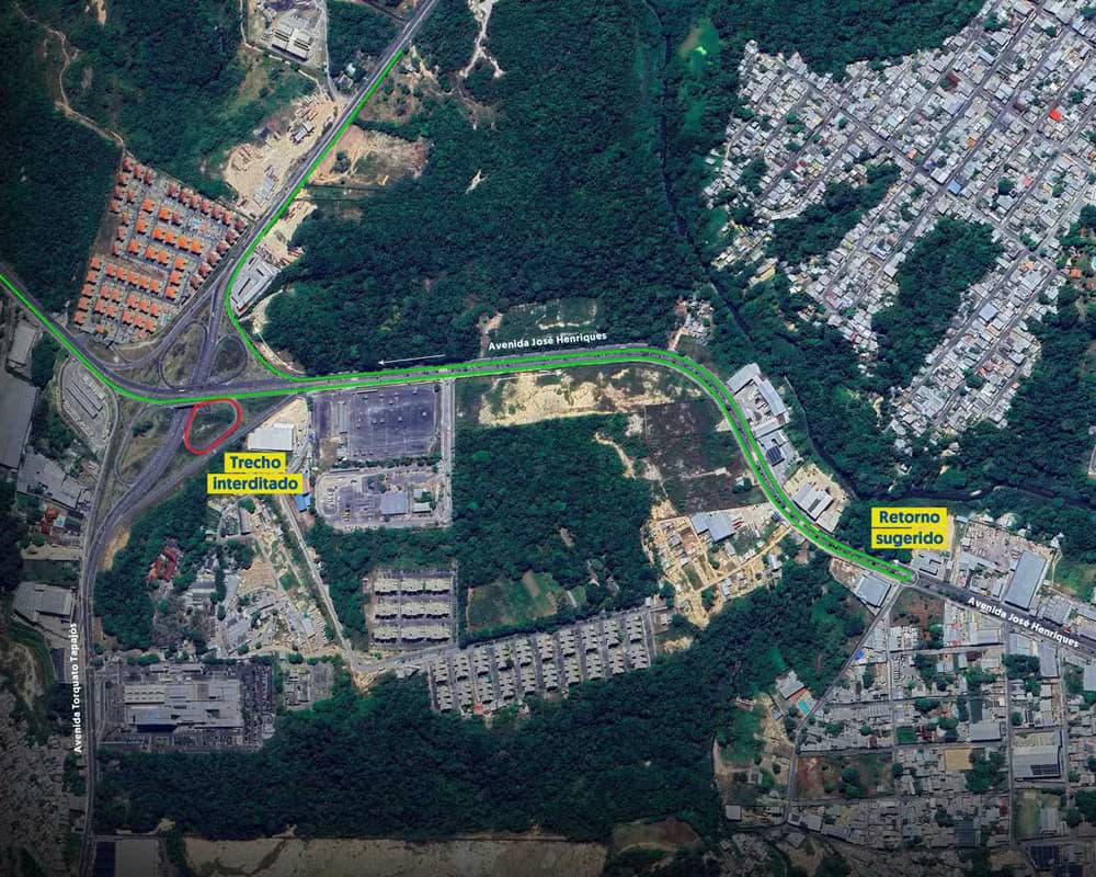 Obras no viaduto Rapidão mudam trânsito em Manaus no fim de semana