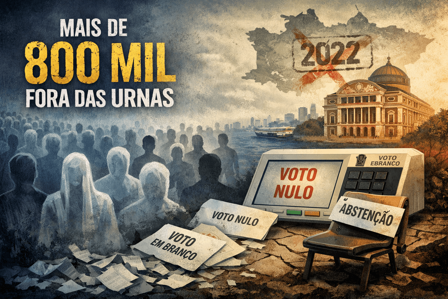 No Amazonas, quem não votou quase teve mais força que quem venceu