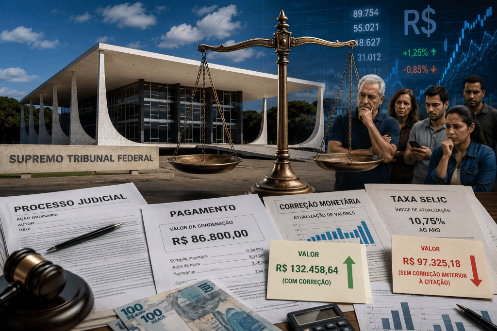 Dinheiro na Justiça pode mudar de valor: STF vai decidir regra que afeta pagamentos em todo o país