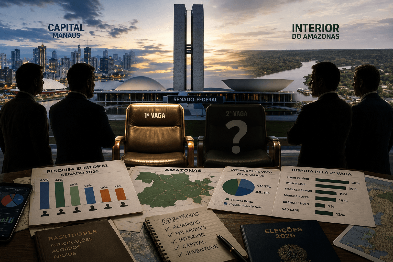 Quem vai ficar com a segunda vaga ao Senado no Amazonas?