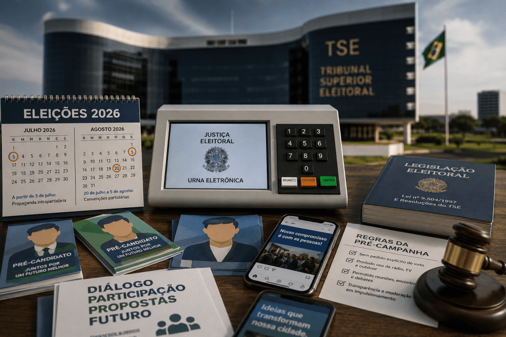 Eleições 2026: Regras da pré-campanha seguem valendo e multas chegam a R$ 25 mil