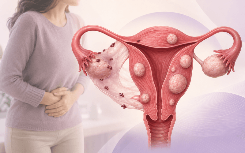 Endometriose e miomas podem causar sintomas semelhantes, mas são doenças diferentes