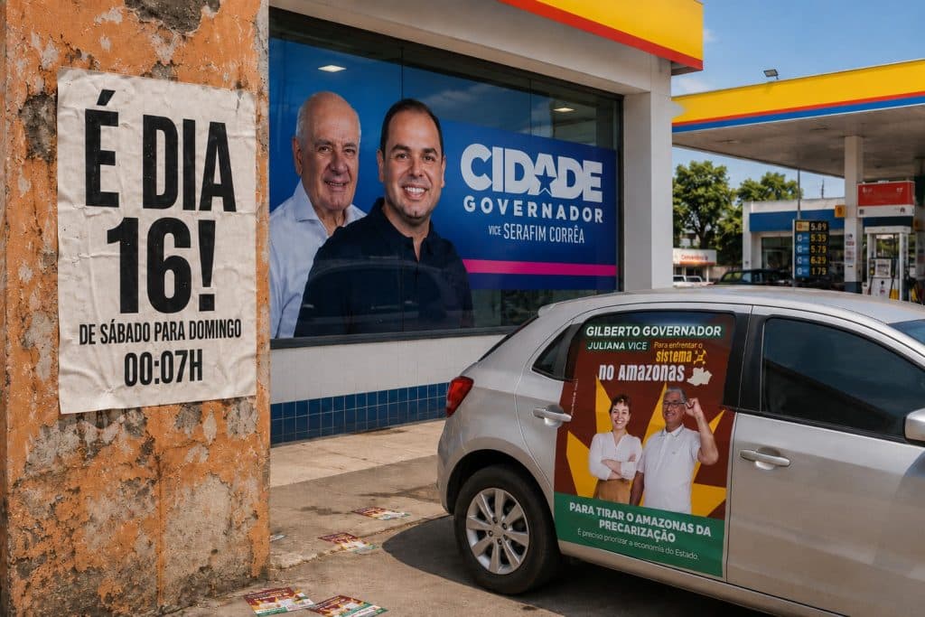 Candidatos iniciam campanha com adesivaços neste domingo (16) em Manaus