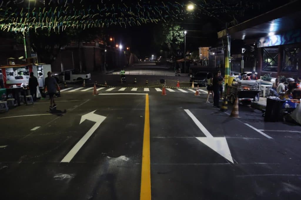 Trânsito no Centro é alterado durante obras da primeira Rua Gastronômica