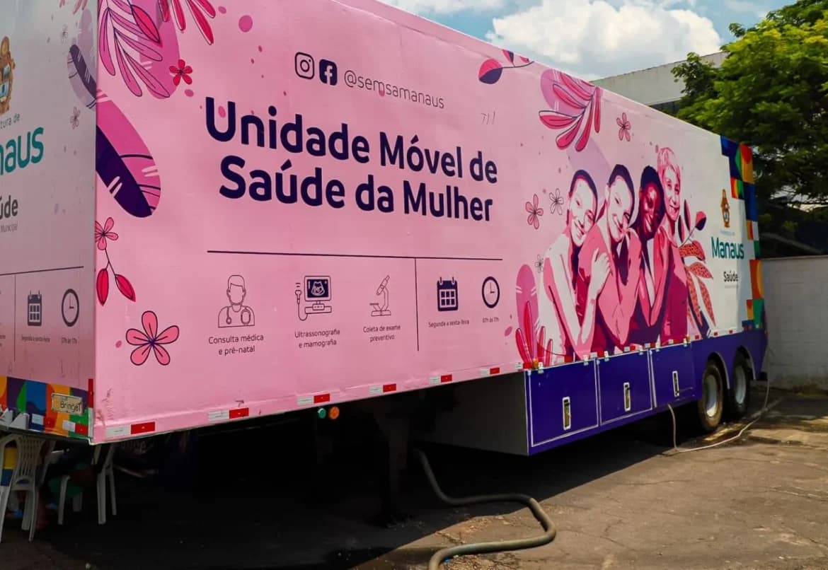 Unidades móveis de saúde da mulher atendem em cinco pontos de Manaus; confira