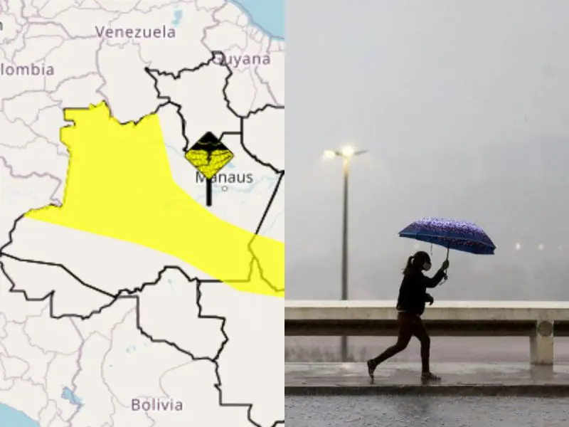 INMET alerta para chuvas intensas no Amazonas nesta sexta-feira (25)