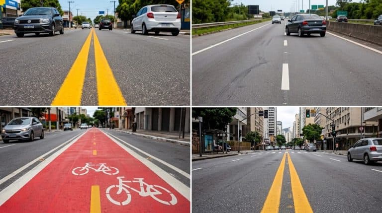 Faixas amarelas, brancas ou vermelhas: você sabe a diferença entre cada uma no trânsito?