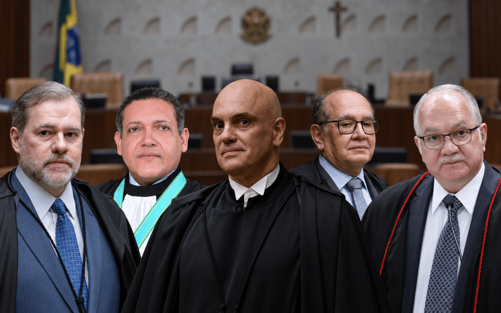 Toffoli, Kassio, Moraes, Gilmar e Fachin têm rejeição entre eleitorado, aponta AtlasIntel