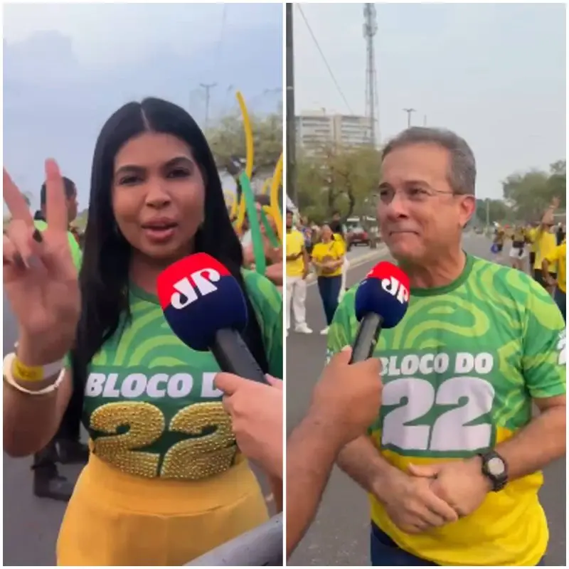 Rayana Pinho e Chico Preto destacam mobilização da direita em ato na Ponta Negra, em Manaus