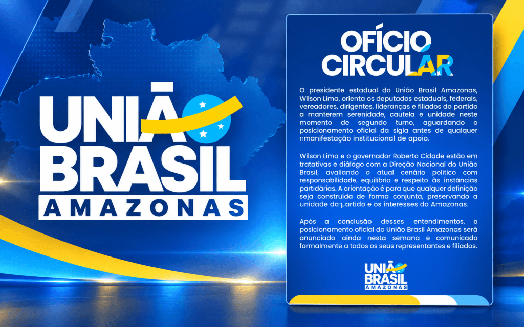 União Brasil AM pede cautela a filiados antes do segundo turno