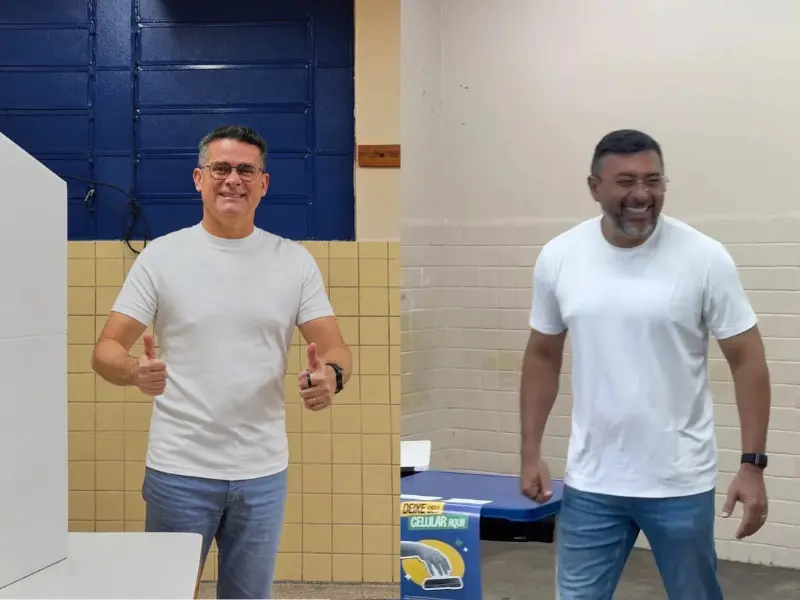 David Almeida e Wilson Lima votam “discretamente” no 2º turno