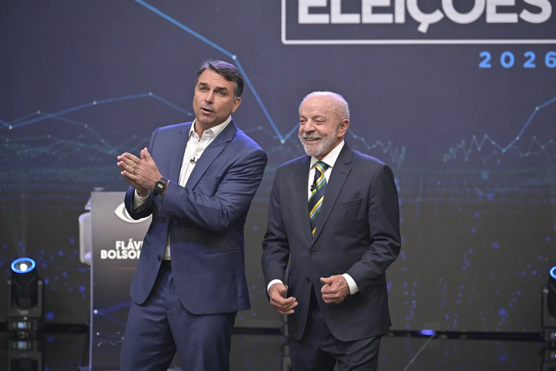 Real Time Big Data: veja como está disputa entre Flávio e Lula